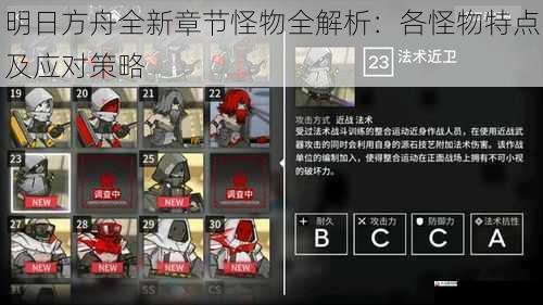 明日方舟全新章节怪物全解析:各怪物特点及应对策略