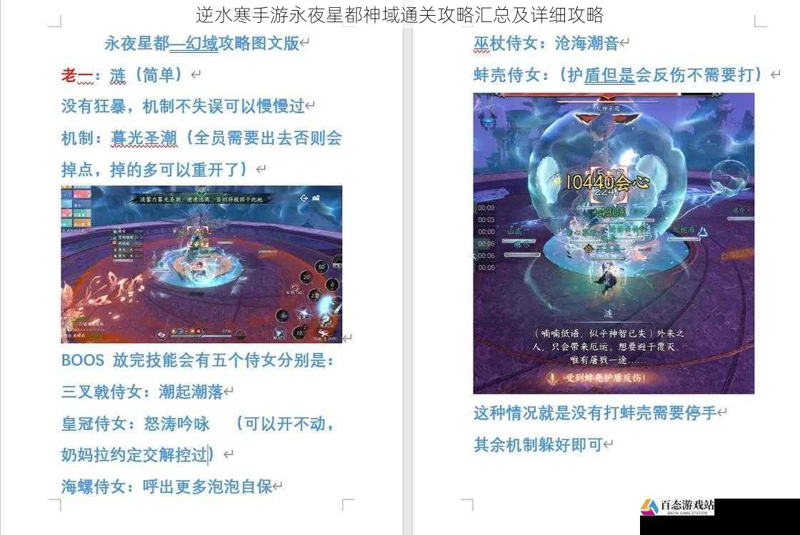 逆水寒手游永夜星都神域通关攻略汇总及详细攻略