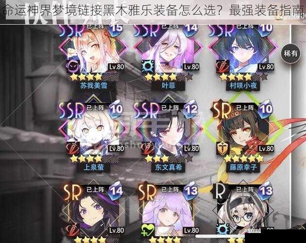 命运神界梦境链接黑木雅乐装备怎么选？最强装备指南