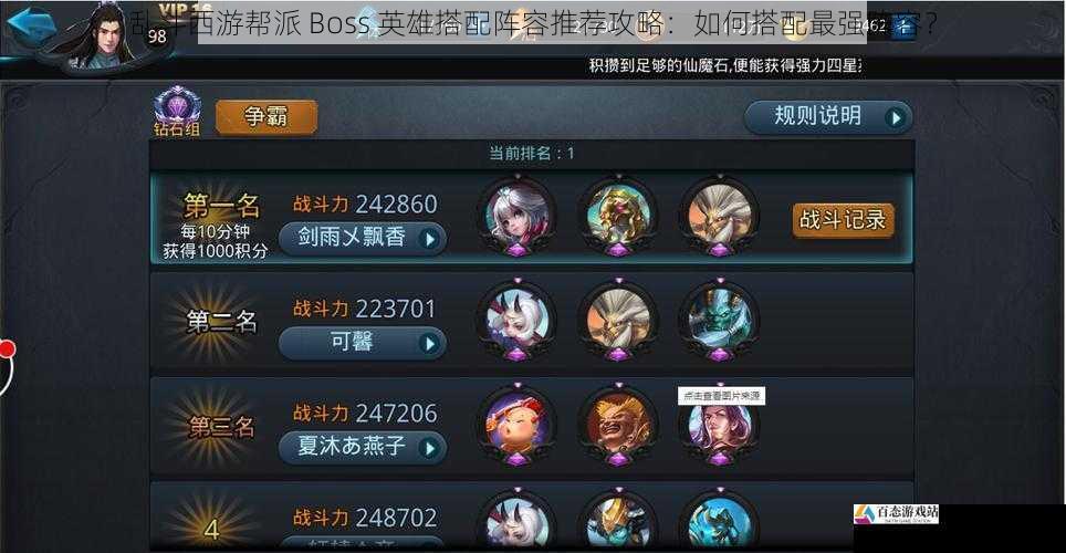 乱斗西游帮派 Boss 英雄搭配阵容推荐攻略:如何搭配最强阵容?