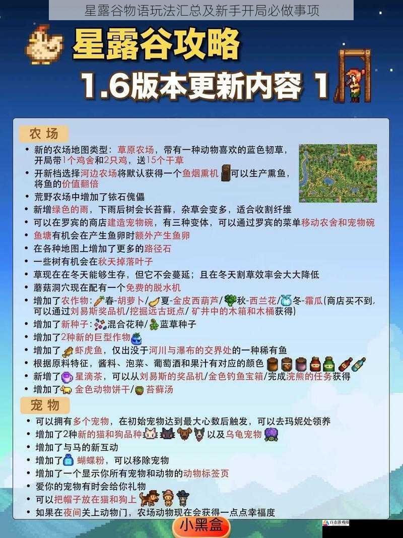 星露谷物语玩法汇总及新手开局必做事项