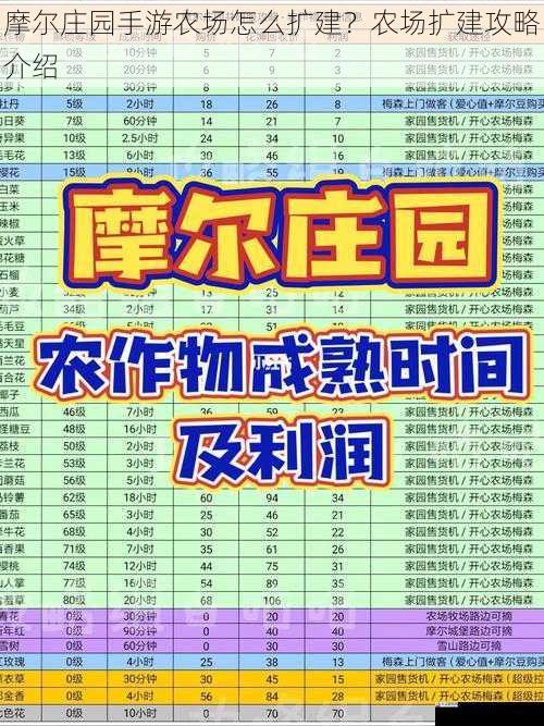 摩尔庄园手游农场怎么扩建？农场扩建攻略介绍