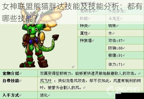 女神联盟熊猫胖达技能及技能分析:都有哪些技能?