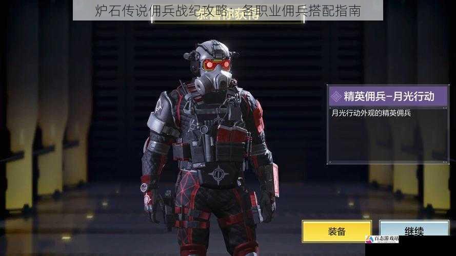 战士职业佣兵搭配