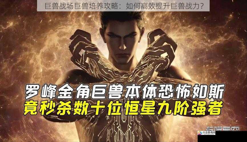 提升巨兽的等级
