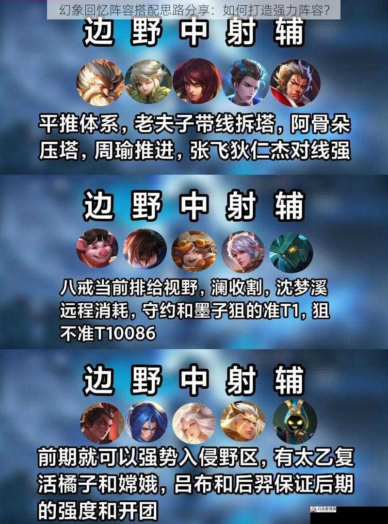 阵容搭配与调整