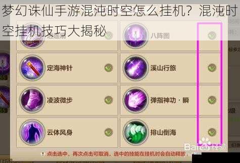 设置合理的挂机技能