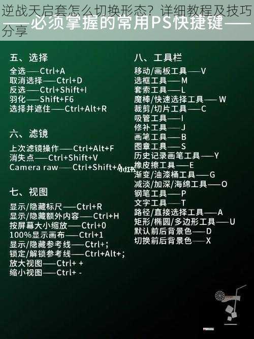掌握切换形态的快捷键