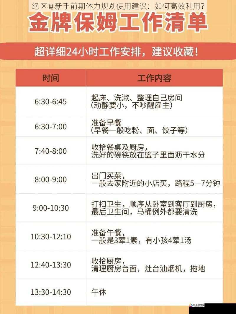 合理安排日常任务