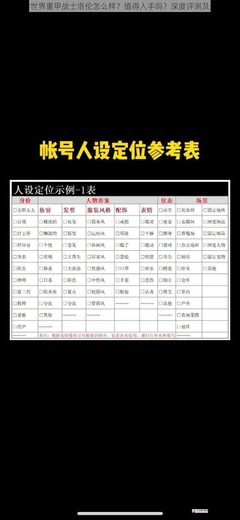 角色定位与技能特点