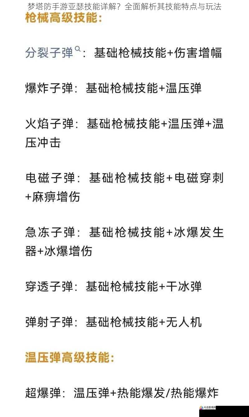 技能搭配与玩法