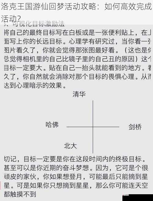 攻略三:制定合理的计划