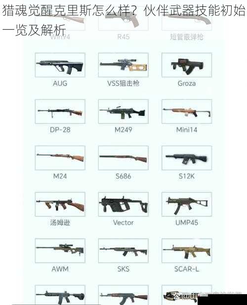  猎魂觉醒克里斯怎么样？伙伴武器技能初始一览及解析
