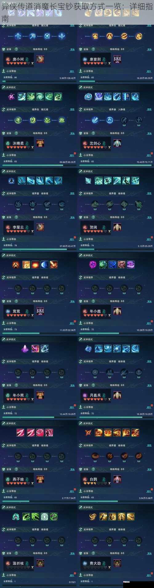 异侠传道消魔长宝钞获取方式一览:详细指南