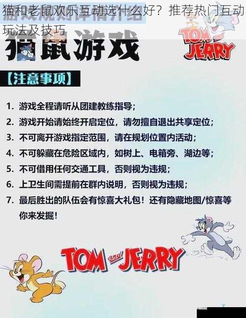 猫和老鼠欢乐互动选什么好？推荐热门互动玩法及技巧