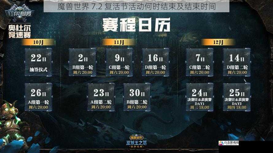  魔兽世界 7.2 复活节活动何时结束及结束时间