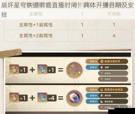  崩坏星穹铁道前瞻直播时间：具体开播日期及安排