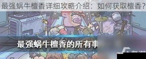 最强蜗牛檀香详细攻略介绍:如何获取檀香?