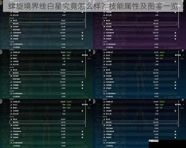 螺旋境界线白星究竟怎么样?技能属性及图鉴一览