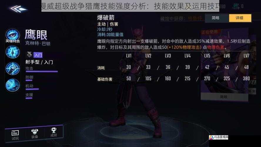 漫威超级战争猎鹰技能强度分析:技能效果及运用技巧