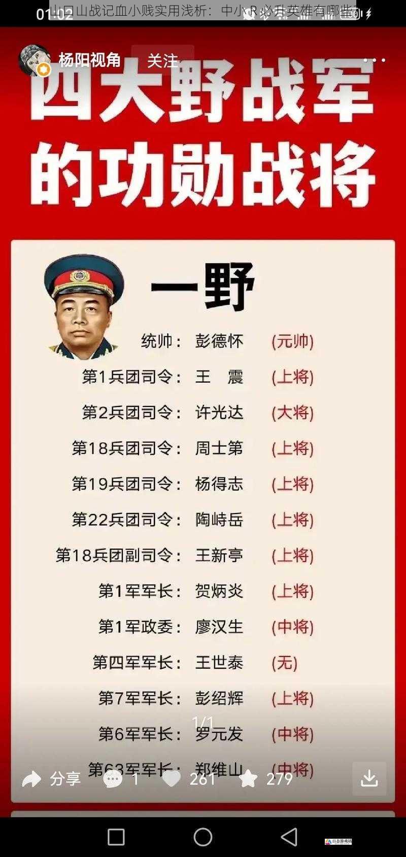  山口山战记血小贱实用浅析：中小 R 必升英雄有哪些？