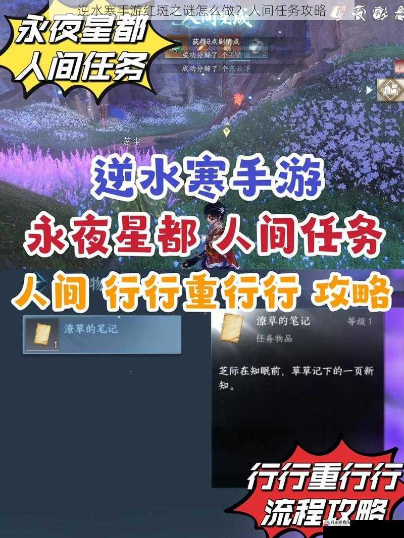  逆水寒手游红斑之谜怎么做？人间任务攻略