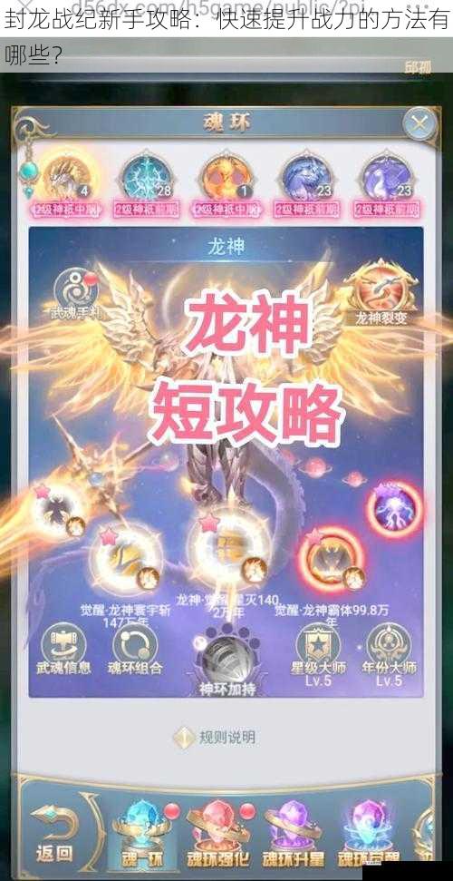 封龙战纪新手攻略:快速提升战力的方法有哪些?