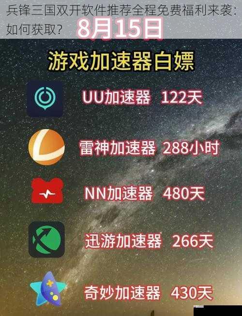  兵锋三国双开软件推荐全程免费福利来袭：如何获取？