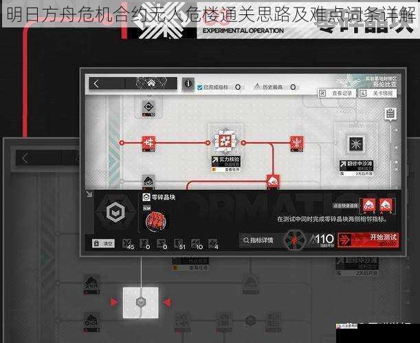  明日方舟危机合约无人危楼通关思路及难点词条详解