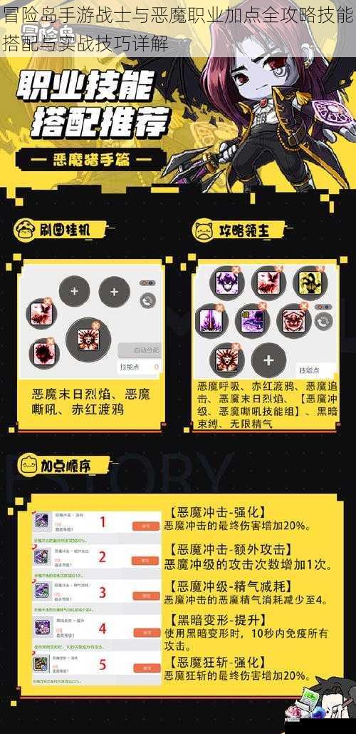  冒险岛手游战士与恶魔职业加点全攻略技能搭配与实战技巧详解