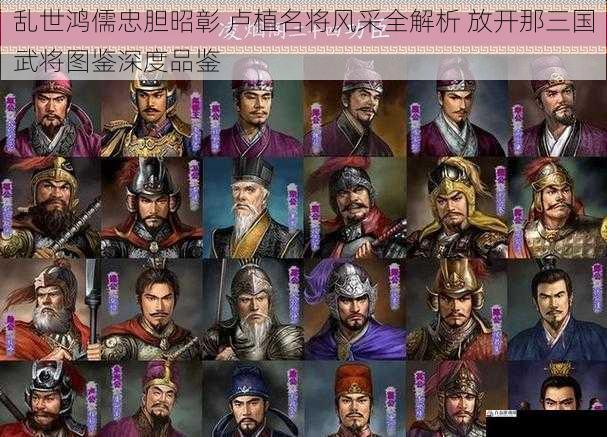  乱世鸿儒忠胆昭彰 卢植名将风采全解析 放开那三国武将图鉴深度品鉴