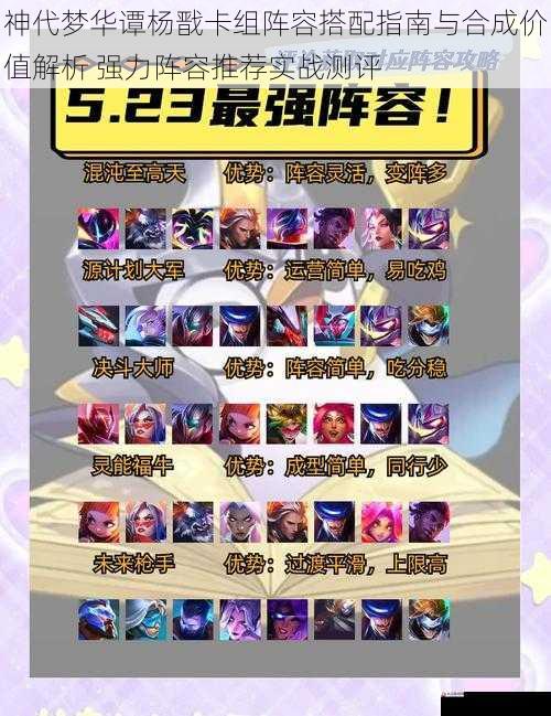 神代梦华谭杨戬卡组阵容搭配指南与合成价值解析 强力阵容推荐实战测评