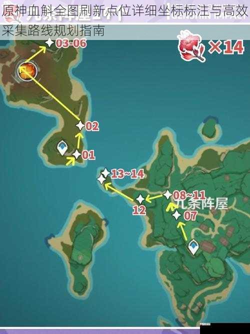  原神血斛全图刷新点位详细坐标标注与高效采集路线规划指南