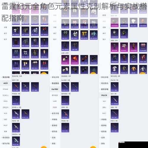  雷霆纪元全角色元素属性克制解析与实战搭配指南