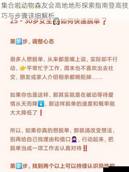 集合啦动物森友会高地地形探索指南登高技巧与步骤详细解析
