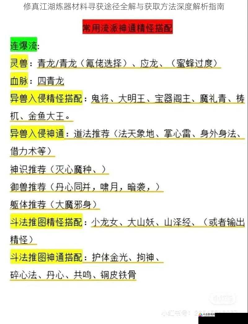 修真江湖炼器材料寻获途径全解与获取方法深度解析指南