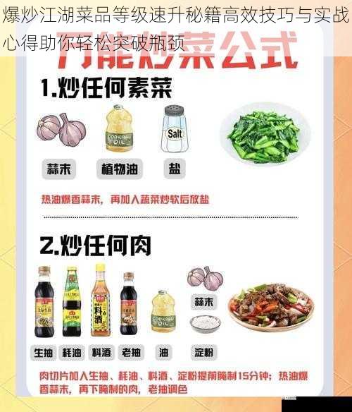  爆炒江湖菜品等级速升秘籍高效技巧与实战心得助你轻松突破瓶颈