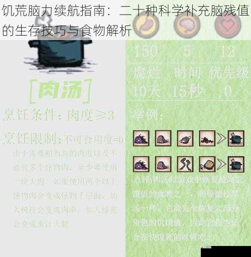  饥荒脑力续航指南：二十种科学补充脑残值的生存技巧与食物解析