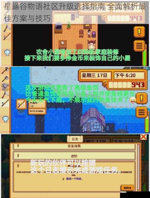 星露谷物语社区升级选择指南 全面解析最佳方案与技巧