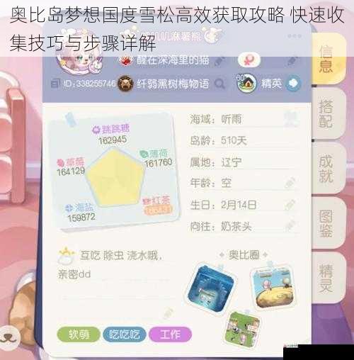 奥比岛梦想国度雪松高效获取攻略 快速收集技巧与步骤详解