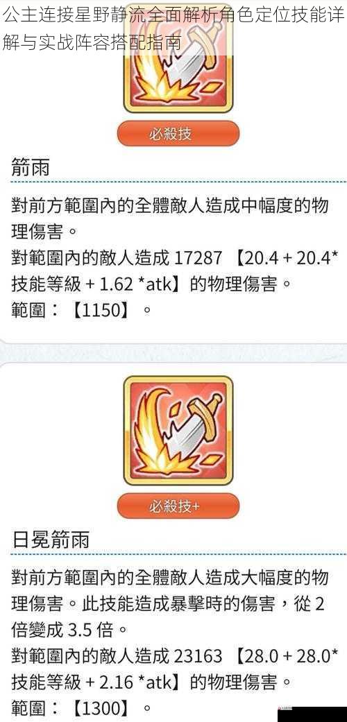 公主连接星野静流全面解析角色定位技能详解与实战阵容搭配指南