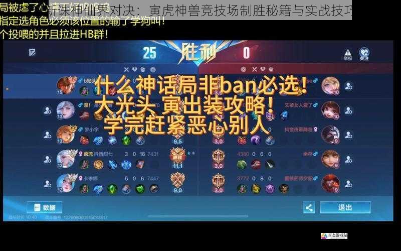 梦幻新诛神仙界对决：寅虎神兽竞技场制胜秘籍与实战技巧解析