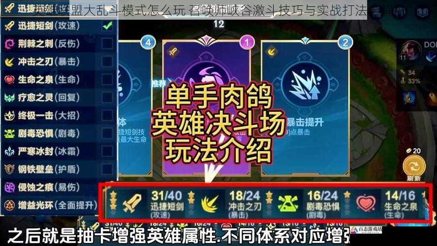 英雄联盟大乱斗模式怎么玩 召唤师峡谷激斗技巧与实战打法全解析