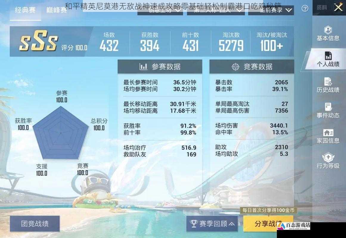 和平精英尼莫港无敌战神速成攻略零基础轻松制霸港口吃鸡秘籍