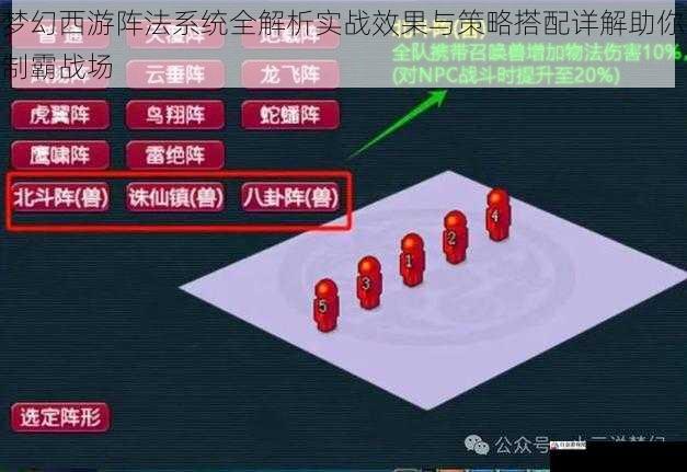  梦幻西游阵法系统全解析实战效果与策略搭配详解助你制霸战场