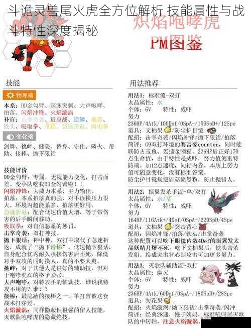 斗诡灵兽尾火虎全方位解析 技能属性与战斗特性深度揭秘
