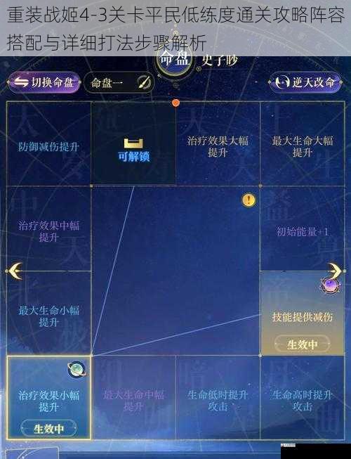 重装战姬4-3关卡平民低练度通关攻略阵容搭配与详细打法步骤解析