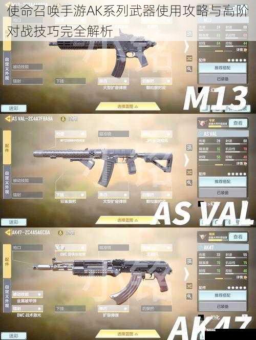 使命召唤手游AK系列武器使用攻略与高阶对战技巧完全解析