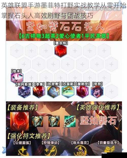 英雄联盟手游墨菲特打野实战教学从零开始掌握石头人高效刷野与团战技巧