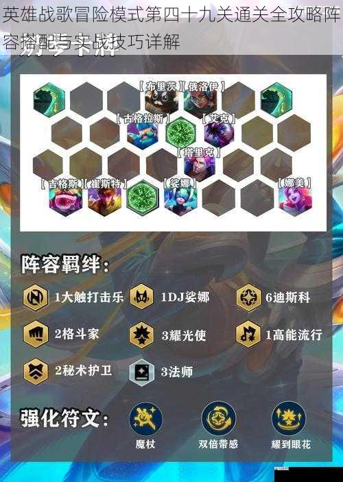 英雄战歌冒险模式第四十九关通关全攻略阵容搭配与实战技巧详解